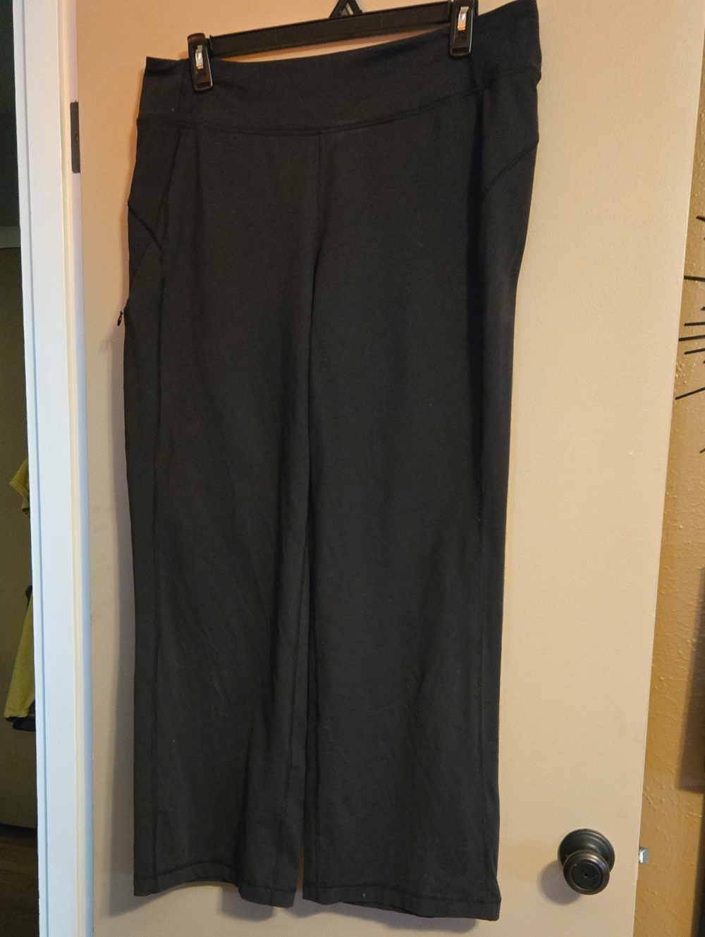Duluth Trading Co Black Wide-Leg Noga Pants 1X x 31